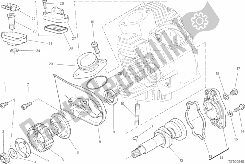 Todas as partes de Sistema De Cronometragem De Cabeça Horizontal do Ducati Scrambler Brazil Special Edition 1100 2019